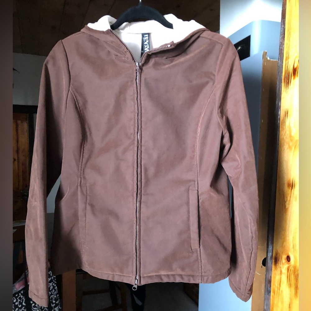 Revive Brown Hooded Leather Zip Jacket